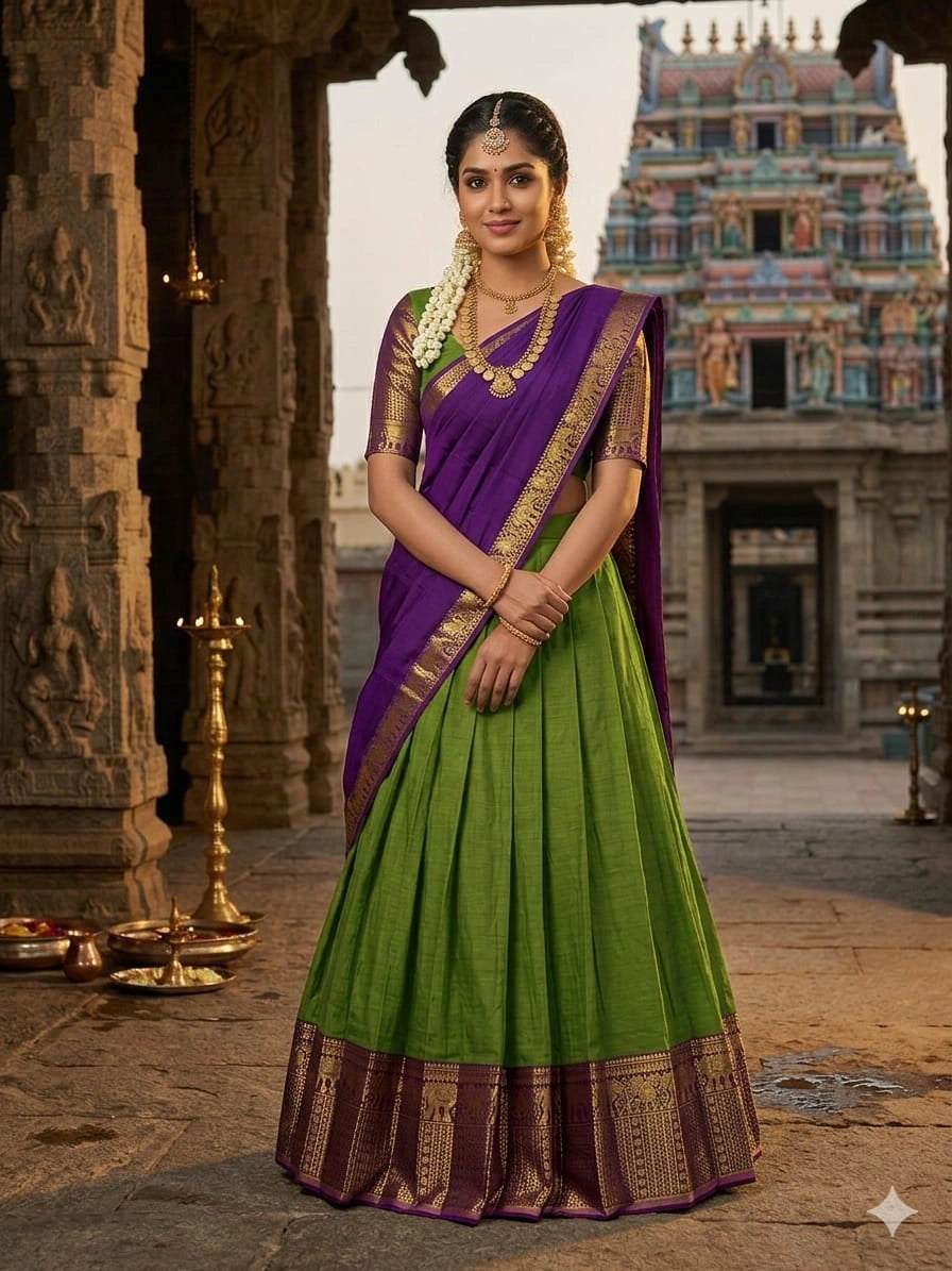 Half Saree  Zari