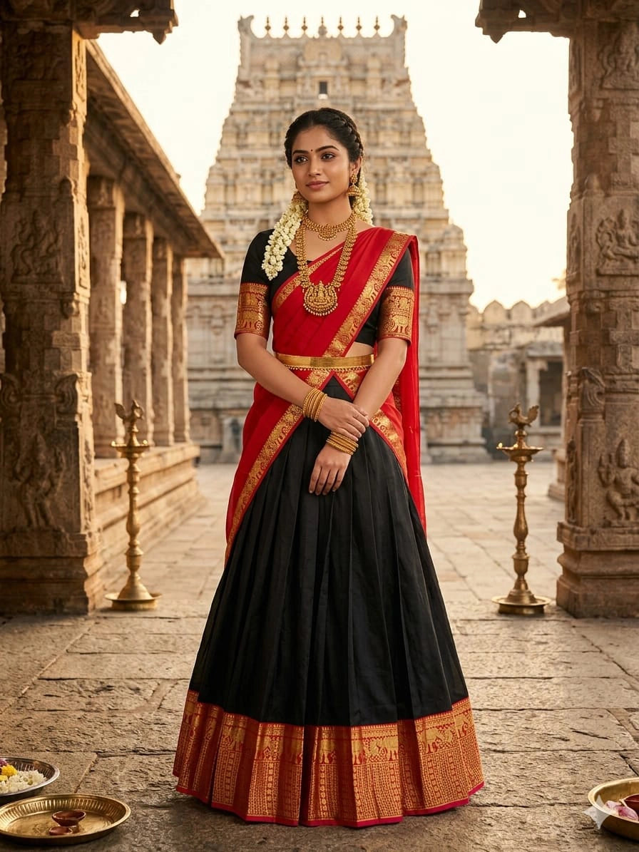 Half Saree  Zari