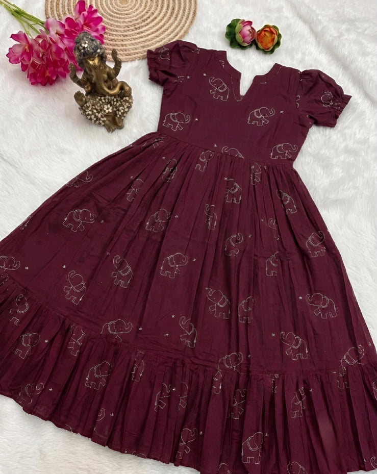 Plus Size Slub Cotton Frock