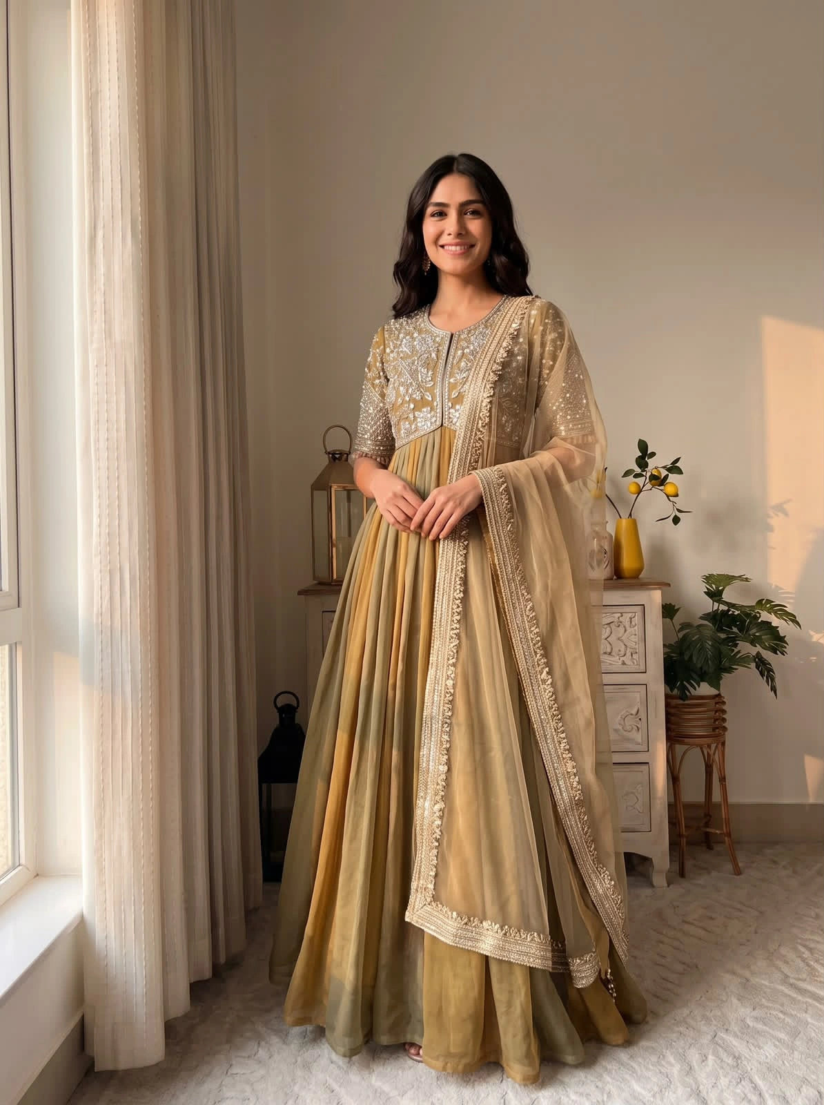 Mirunal Dress Aaliyacut 3pcs Set