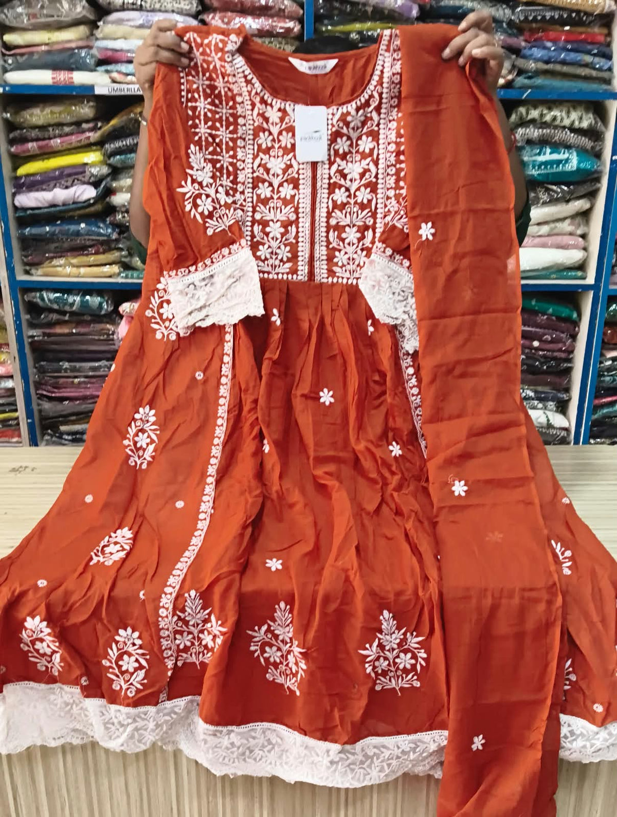 Cotton Anarkali With Dupatta 2pcs Set – SSV Fashion Collection