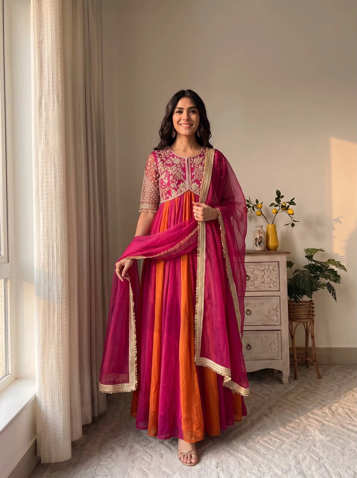 Mirunal Dress Aaliyacut 3pcs Set