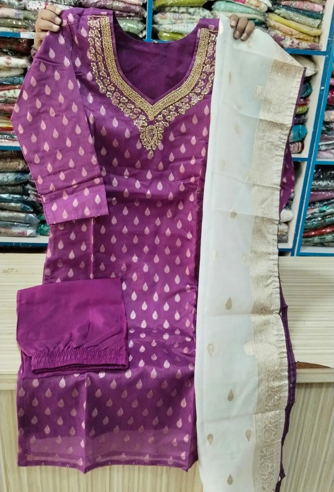 Premium Silk Jackaurd Design 3pcs Set