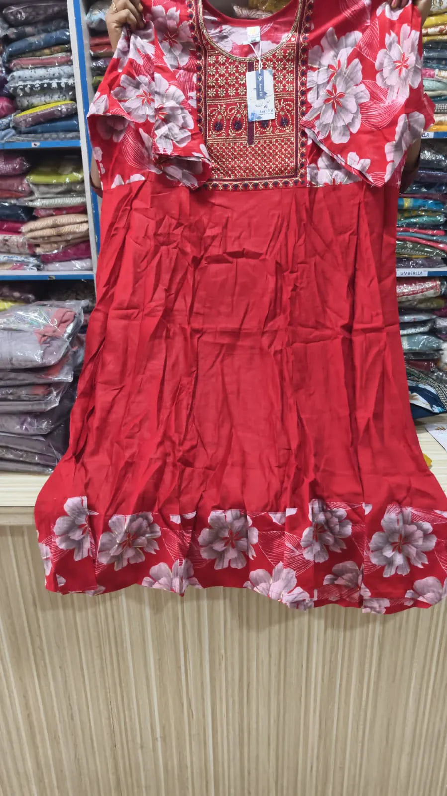 Plus Size Patchwork Anarkali