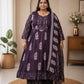 Plus Size Rayon Mirror Panel Cut Anarkali 3pcs Set - (5XL to 8XL)