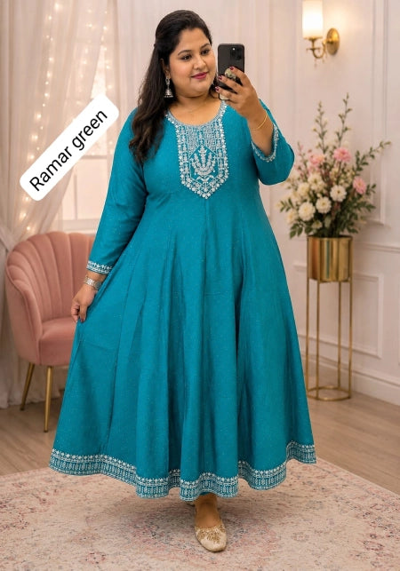 Plus Size Thread Work Anarkali