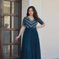 Multithreaded Beads Embroidered Gown